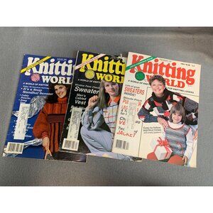 Vintage Knitting World Magazines Lot (1988-1987) For Knitting Lovers